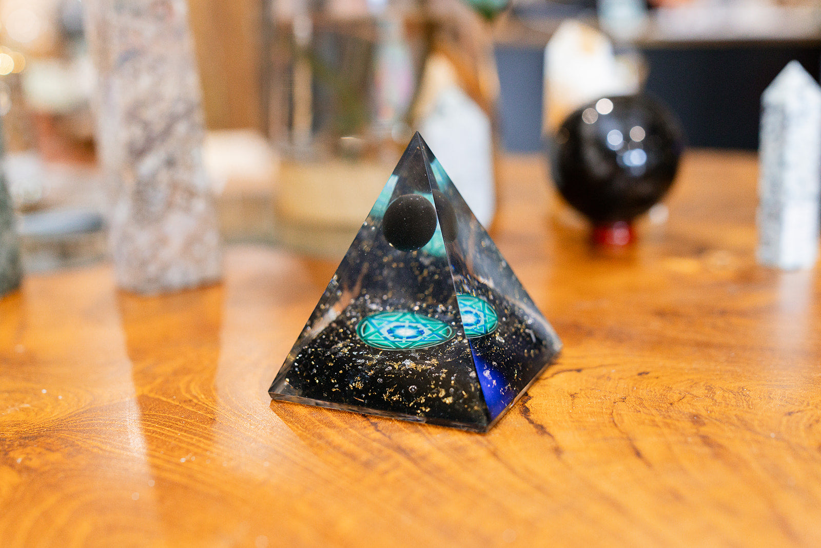 Crystal Black Obsidian Organite