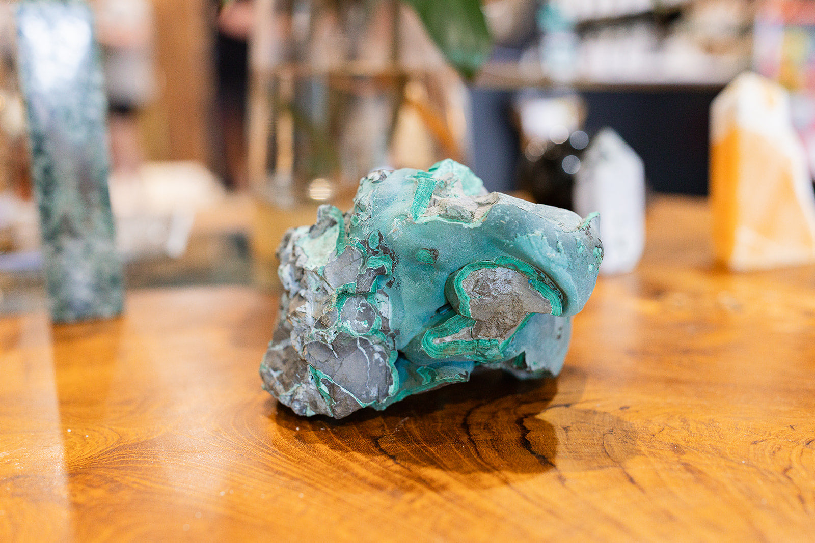 Crystal Malachite & Chrysocolla Raw vibrant blue-green