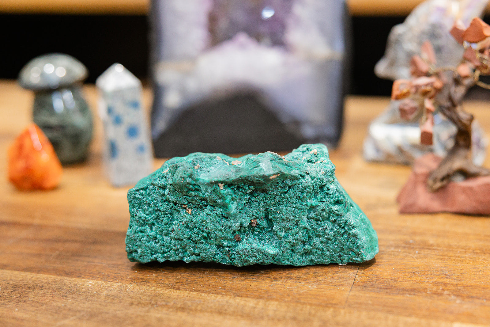 Crystal Raw Malachite Piece
