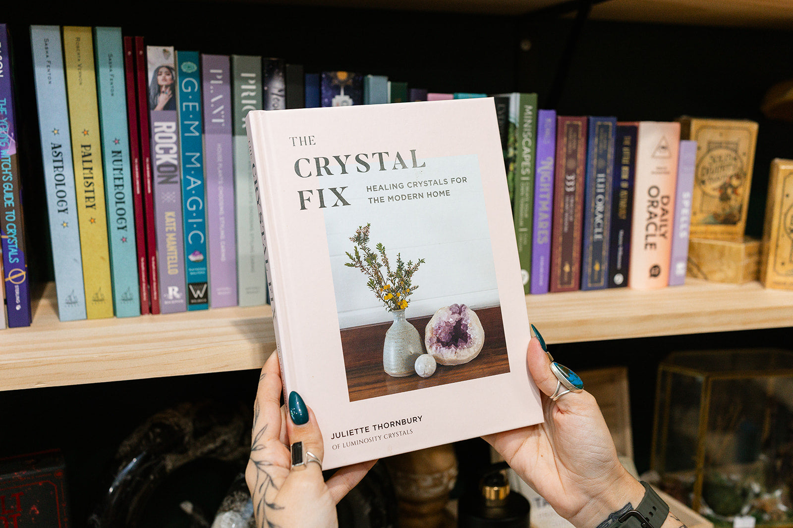 book hard cover The Crystal Fix Book by Juliette Thornbury