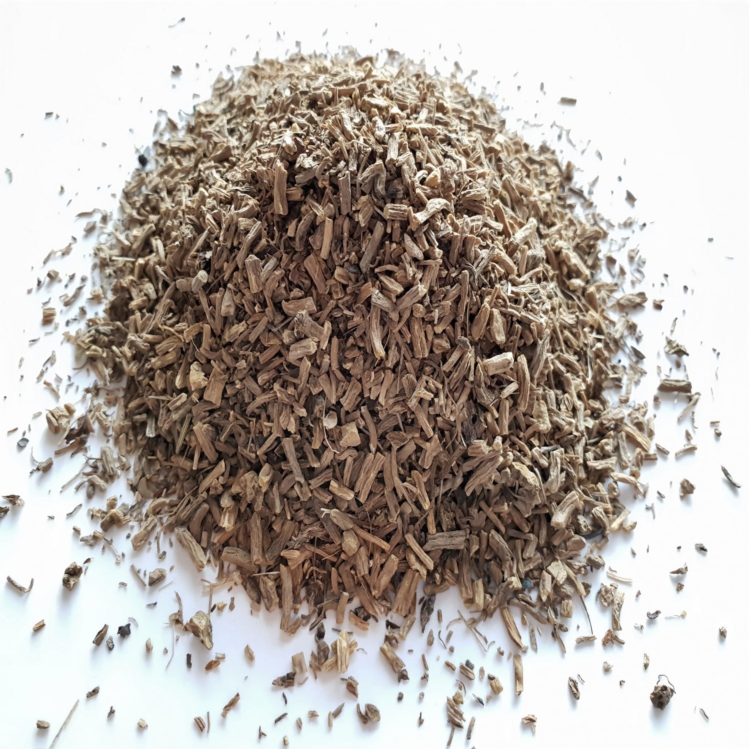 Valerian Root herb on a white srface